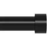 Gardinenstangen, 457,2 cm, strapazierfähig, schwarz, für Außenbereich, Wohnzimmer, Schlafzimmer, moderne Gardinenstange aus Metall mit Endkappen, 3 bis 4,5 m Gardinenstangen-Set mit Halterungen