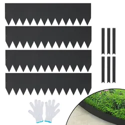 VEVOR Rasenkante 30,5 x 101,6 cm (4er-Set) Rasenkantenband aus Stahl Beeteinfassung Beetumrandung Mähkante Geeignet für Außengärten, Wege, Rasenflächen, Innenhöfe, Straßenränder und mehr