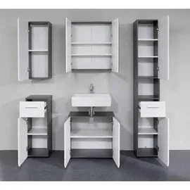 trendteam Waschbeckenunterschrank LineSkinBD Weiß 60 cm