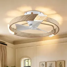parrot uncle Deckenventilator 51 cm Holz Weiß