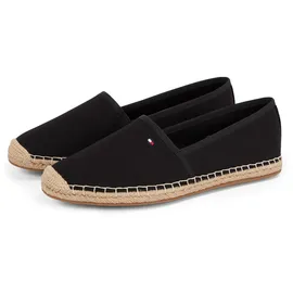 Tommy Hilfiger Damen Espadrilles Flag Canvas mit Logo, Schwarz (Black), 38