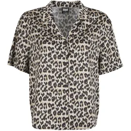 URBAN CLASSICS Ladies Leo Resort Shirt Braun XL