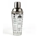 Kikkerland Europe Mix Master Cocktail Shaker 16 Oz
