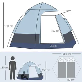Outsunny Campingzelt Schwarz