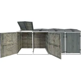 MCW Mülltonnenverkleidung H74 126 x 98 cm grau-weiß
