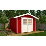 Weka Gartenhaus 122 3,00 x 2,95 m rot