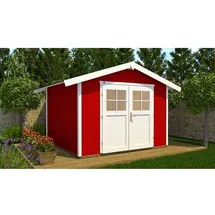 Weka Gartenhaus 122 3,00 x 2,95 m rot