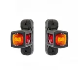 Wiltec Begrenzungsleuchte 2x 4 LED 12V rot 43 mm x 84 mm x 103 mm