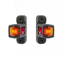 Wiltec Begrenzungsleuchte 2x 4 LED 12V rot 43 mm x 84 mm x 103 mm