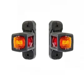 Wiltec Begrenzungsleuchte 2x 4 LED 12V rot 43 mm x 84 mm x 103 mm