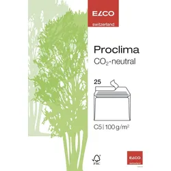 ELCO Briefumschläge Proclima Box C5 weiß Recycling Haftklebung Papier 100 g/qm VE=10x25 Stück