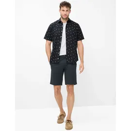 Brax Bermudas "Style BALU", Herren, Gr. 35, Normalgrößen, schwarz (navy), Web, 100% Leinen, Hosen Bermudas