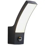 LINDBY Außenwandleuchte Aluminium 24,0 cm mit Bewegungsmelder schwarz