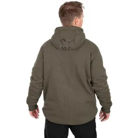 Fox International Collection Sherpa Reißverschlusspullover - Green / Black - L
