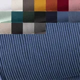 Grobstrick Bündchen Uni Meterware - Bündchen breit gerippt - Cordstoff im Schlauch - Bündchen einfarbig - *ab 25cm x 70cm, Farbe: 006 jeans