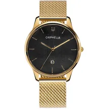 Orphelia Herren Analog Uhr Portobello mit Edelstahl Armband, Gold