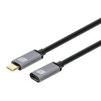 TECHLY USB-C 1 m Schwarz/Grau