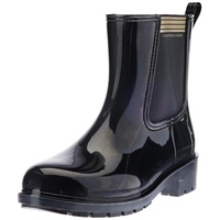 Tommy Hilfiger Damen Gummistiefel Essential Tommy Rainboot mit Blockabsatz, Schwarz (Black), 41