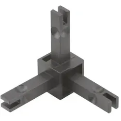 Cadro Verbindungsknoten 3-fach 3D Edelstahl Optik