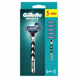 Gillette Mach3 Rasiergriff mit 5 auswechselbaren Klingen
