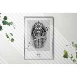 hoikwo Bilderrahmen Silber 50x70 cm 3er Set
