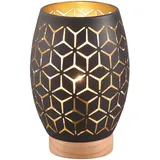 Trio Reality Leuchten Tischleuchte Bidar 1xE27, Schwarz Gold,