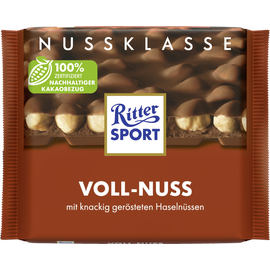 Ritter Sport Voll-Nuss Tafelschokolade Milch mit Haselnüssen 100g