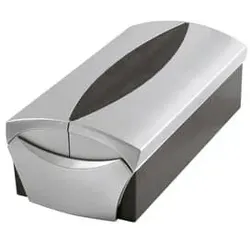 HAN Visitenkartenbox Vip silber 12x8x24,5 cm 2755-77 für max. 500 Karten