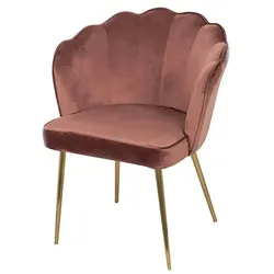Loungestuhl, Ess- oder Schminkstuhl Blumenmuster-Design Besucherstühle Esszimmer Rosa