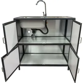 Hti-Living Outdoorspüle L Gerti Grau