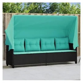 vidaXL Sonnenliege 75 x 140 x 75 cm Schwarz