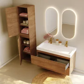 Riho Spring-Up Hochschrank 2-türig Eiche
