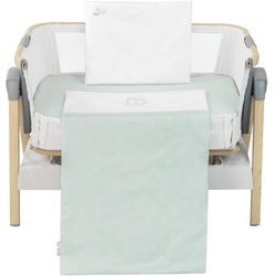 Kikkaboo Babywiege Bettwäsche-Set 5-tlg, Decke 85 x 55, Kissen 45 x 35, Laken grün