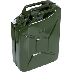 HPAUTO Benzinkanister 20 Liter Stahlblech olivgrün Kanister Kraftstoff VPE 5x  10127