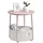 VASAGLE LILEA Kollektion - Beistelltisch rund, Kleiner Tisch, Couchtisch klein, Wohnzimmertisch, Korb aus Stoff, Stauraum für Wohnzimmer, Schlafzimmer modern, pastellrosa-cremeweiß LET223R61