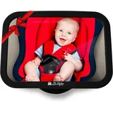 MyHappyRide Rücksitzspiegel fürs Baby, Bruchsicherer Auto-Rückspiegel für Babyschale, 360° schwenkbar Baby Autospiegel, Autositz-Spiegel ohne Einzelteile, für Kinder in Kinderschale, Kindersitz