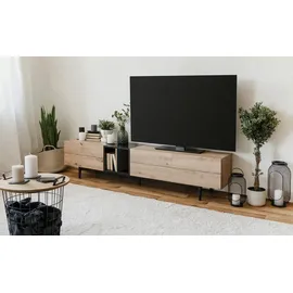 les tendances Nola TV-Lowboard 195 x 48 x 37 cm Braun/Holz