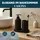 ELUNO Bad-Accessoires-Set, Schwarz, Keramik, 7x18x7 cm, Badaccessoires