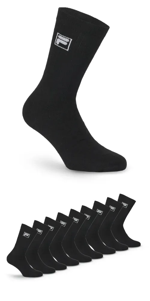 Fila Sportsocken, (9er Pack), mit langem Rippenbündchen Fila black 35-38