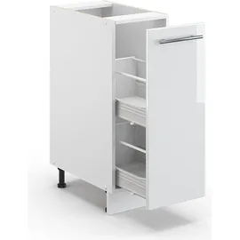 Vicco Apothekerschrank Fame-Line 30 x 51,6 x 82 cm Weiß Hochglanz