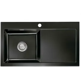 Systemceram Mera 90 Nero links + Handbetätigung