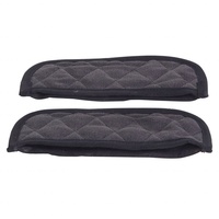 ALLGRILL Hitzeschutz Griffschutz für Gusseisengeschirr - 2er Set, 20 x 8 cm, bis 300 Grad hitzebeständig, schwarz, 100% Polyester