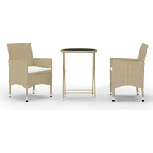 vidaXL Bistroset 3-tlg. beige
