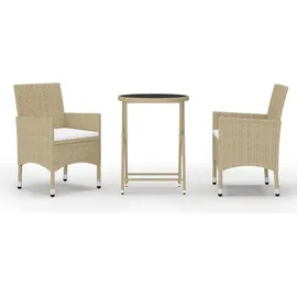 vidaXL Bistroset 3-tlg. beige