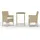 vidaXL Bistroset 3-tlg. beige
