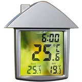 Digitales Fensterthermometer, Wetterinstrument, wetterfest, 90 x 98 mm