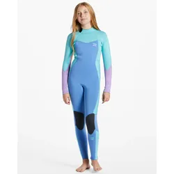 Neoprenanzug BILLABONG "4/3mm Synergy", Kinder, Gr. 8, blau (ocean dream), [Hauptstoff] 87% Polyester, 13% Elasthan, Sportanzüge