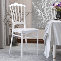8er-Set Hochzeitsstuhl | Weiß | Kunststoff | Stapelbar | Sitzhöhe: 43,5cm