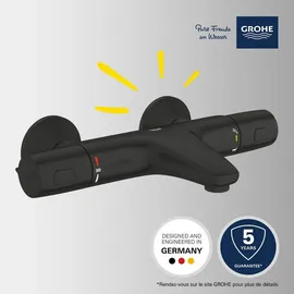 Grohe Precision Trend Thermostat-Wannenbatterie Schwarz