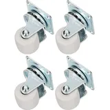 KOTARBAU® 4 Stk Möbelrollen Ø 30 Alle Böden Geeignet Lenkrollen Gummirollen Transportrollen Sofarollen Schieberollen Werkzeugrollen Schwerlastr...